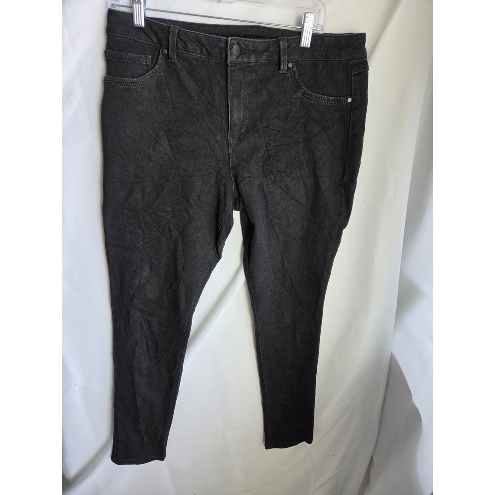 d.jeans Womens Black Skinny High Rise Denim Pants